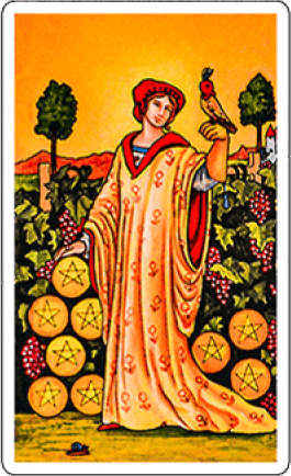 nine of pentacles image